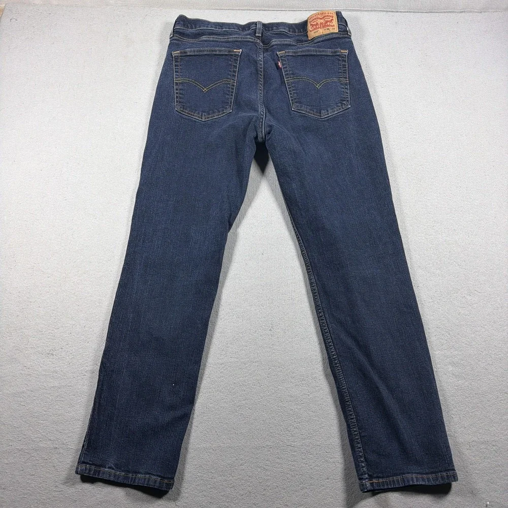 Levis 514 Jeans Mens 36x32 Blue Dark Wash Regular Straight Stretch Denim Pants